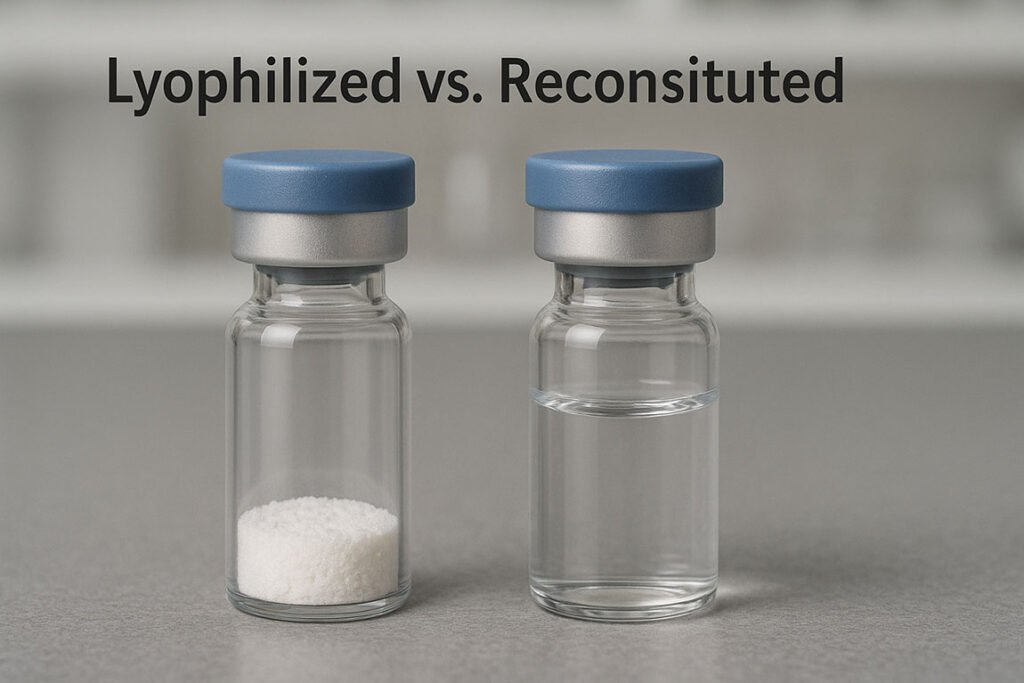 lyophilized vs reconstituted peptides opt